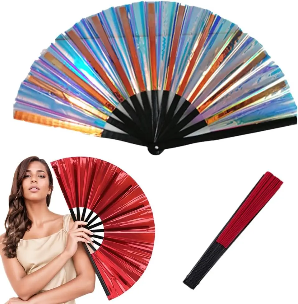 Boots On The Ground Hand Fan Foldable Country Line For Dance Enthusiasts Large