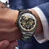 OUPINKE 3280 Hollow Skeleton Mechanical Men Watch Luxury Fashion Auto Date Watch For Men Deep Waterproof Business Man Wristwatch 4