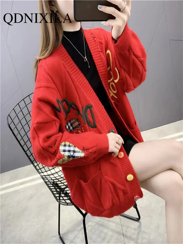 売れ筋商品|||エロクイ ニット&セーター アウター レディース Plus Size Printed Longline Cardigan Animal blur red LIMITED COLLECTION Plus Size Red Leopard Print Cardigan