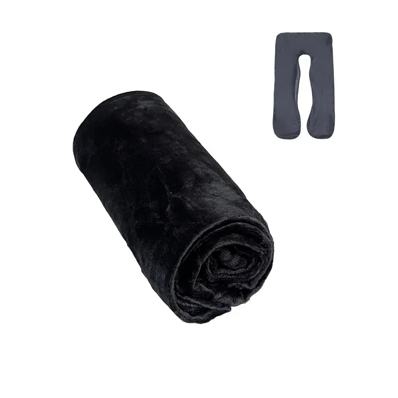 Soft Fleece Pregnant Pillow Gravida U Type Lumbar Pillow Multi Function Side Protect Cushion Pillowcase PP Cotton