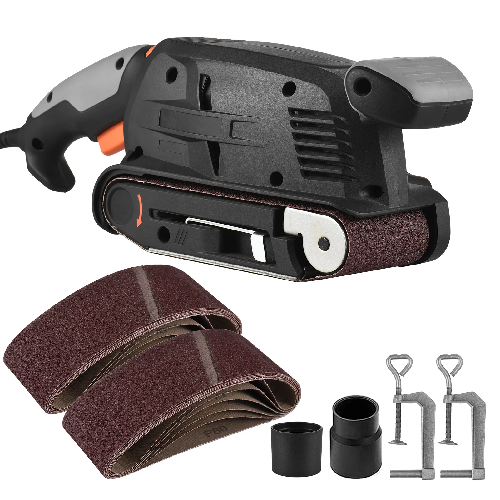 

600W Electric Belt Sander Variable Speed Power Sander Copper Motor Grinder Carpenter Polishing Grinding Machine Woodworking Tool