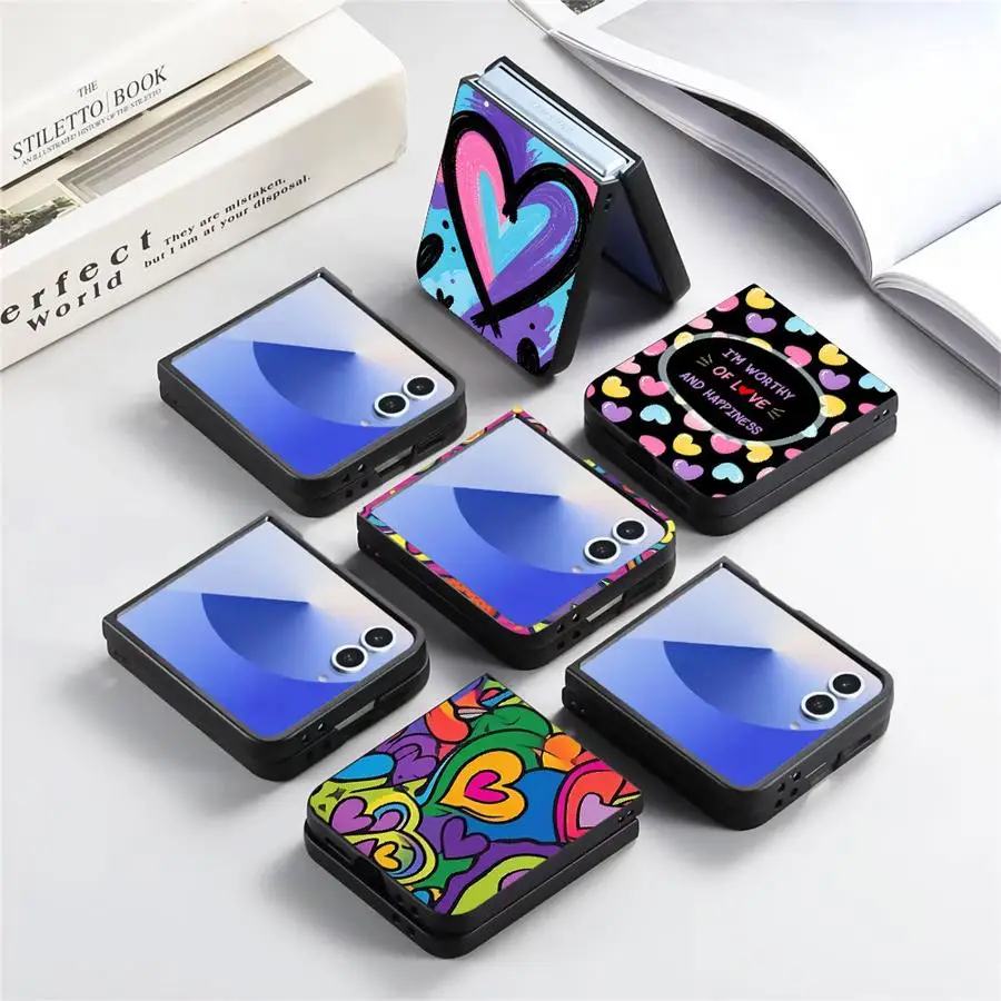 Colorful Hearts Graffiti Phone Case