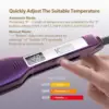 KIPOZI Professional Hair Straightener Titanium Flat Iron with Digital LCD Display Dual Voltage Instant Heating Curling Iron Gift 5