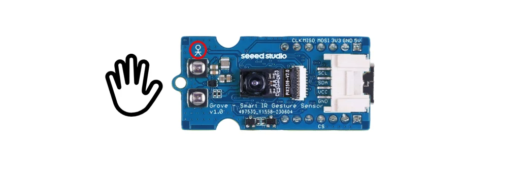 Grove Smart IR Gesture Sensor, infrared camera sensor, AI algorithm, over 15 ges