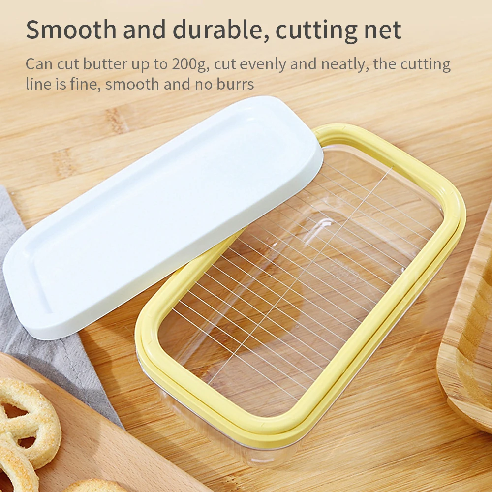 Butter Box With Lid Rectangle Container Kitchen Refrigerator Food Sealing Storage Dish Butter Cutting Machine Cheese Keeper
