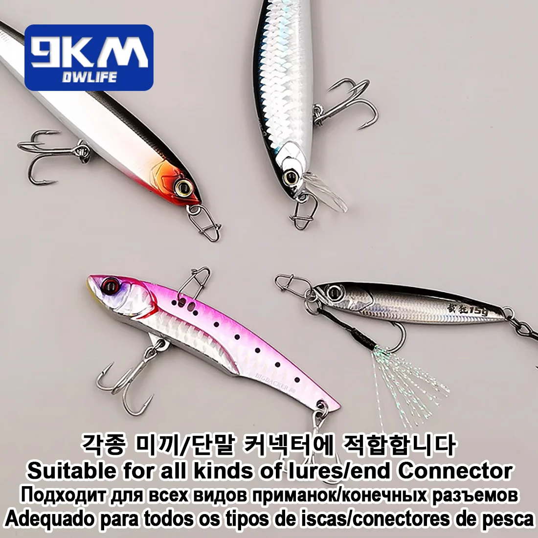 Fishing Snaps 50~200Pcs Fishing Clips Fast Crankbait Snaps Lures Connectors Saltwater Duo Lock Lure Stainless