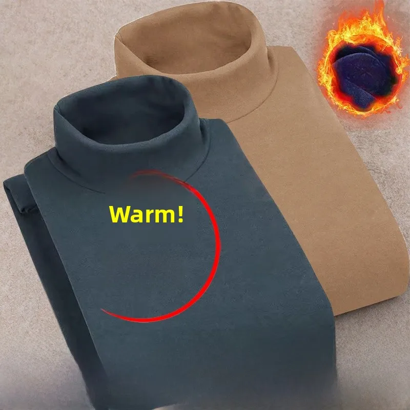 Half turtleneck [solid color] dark gray + khaki