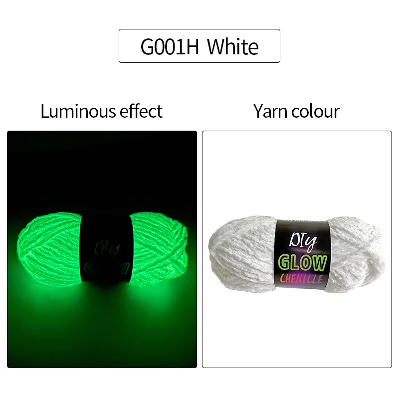 50g/Roll Chenille Luminous Hand Knitting Thread Glow In The Dark Novel Functional Yarn DIY For Carpet Sweater Hat   Coaster Toys 6