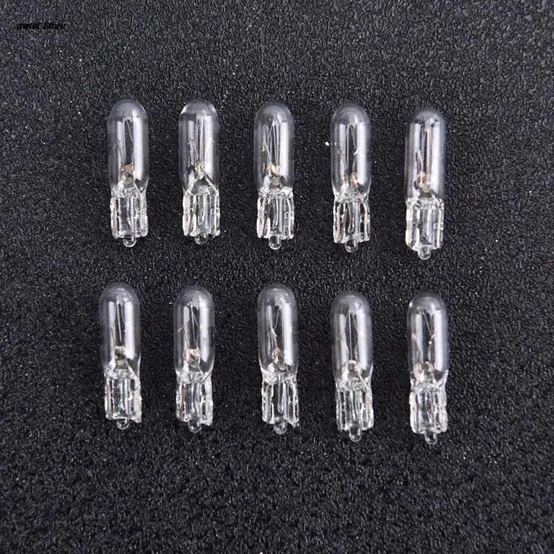 

10Pcs 12V 1.2W T5 2800K Glass Amber Light Bulb Dashboard Instrument Panel Brake Light Bulbs Headlights Lamp Lights