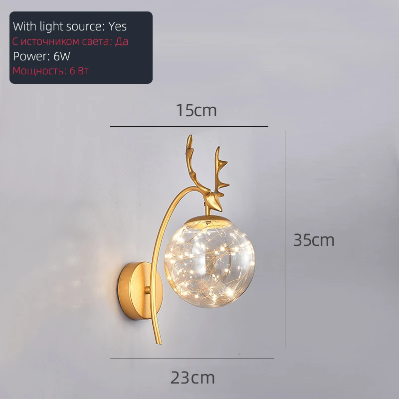 Gold/Black Transparent Glass Ball Ceiling Light Living Room Dining Room LED String Lights Creative Round Decorative Pendant Ligh gold ceiling lights Pendant Lights