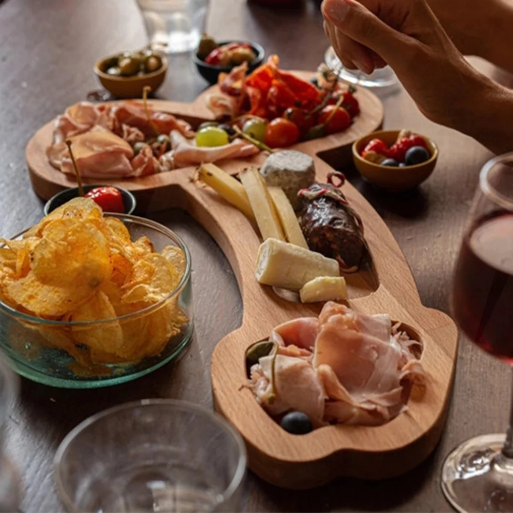 Wooden Serving Tray Funny Penis Shape Aperitif Board Novelty Cheese Board Unique Wood Tray Snack Drinks Serving Tray Charcuterie Party 24/40cm