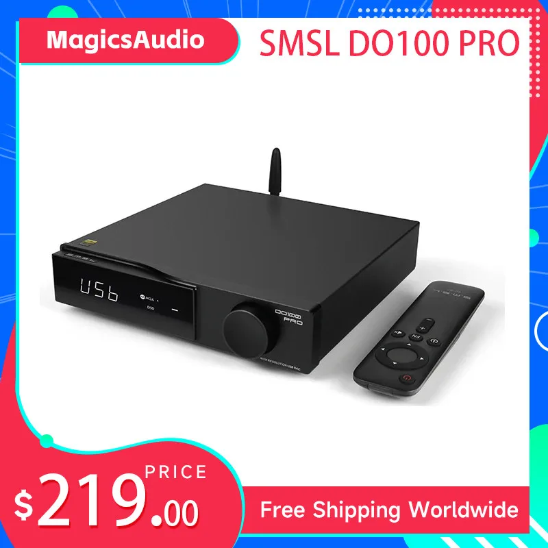

ЦАП SMSL DO100 Pro с поддержкой Bluetooth 5,1, DSD512, OPA1612