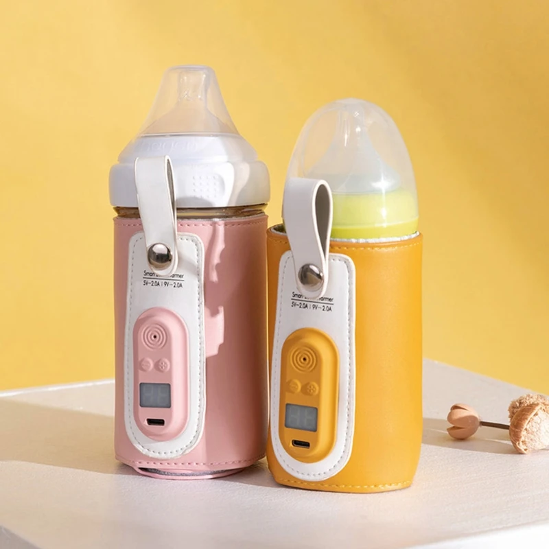 

USB Baby Bottle Warmer Portable Travel Milk Warmer Infant Feeding Bottle Heating Cover Insulation Thermostat Heater Bag