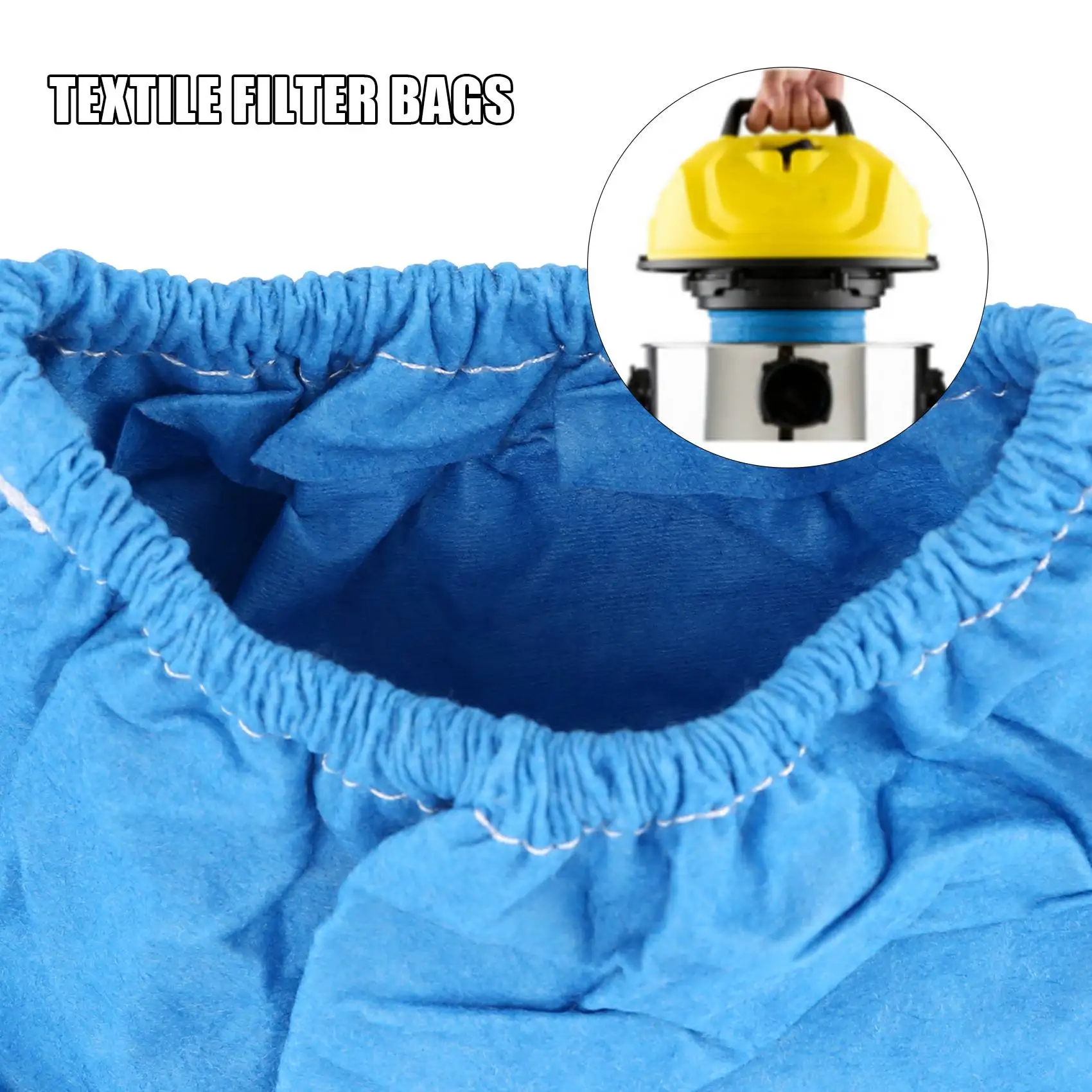 Textile Filter Bags Wet and Dry Foam Filter for MV1 WD1 WD2 WD3 Vacuum Cleaner Bag Vacuum Cleaner 4PCS