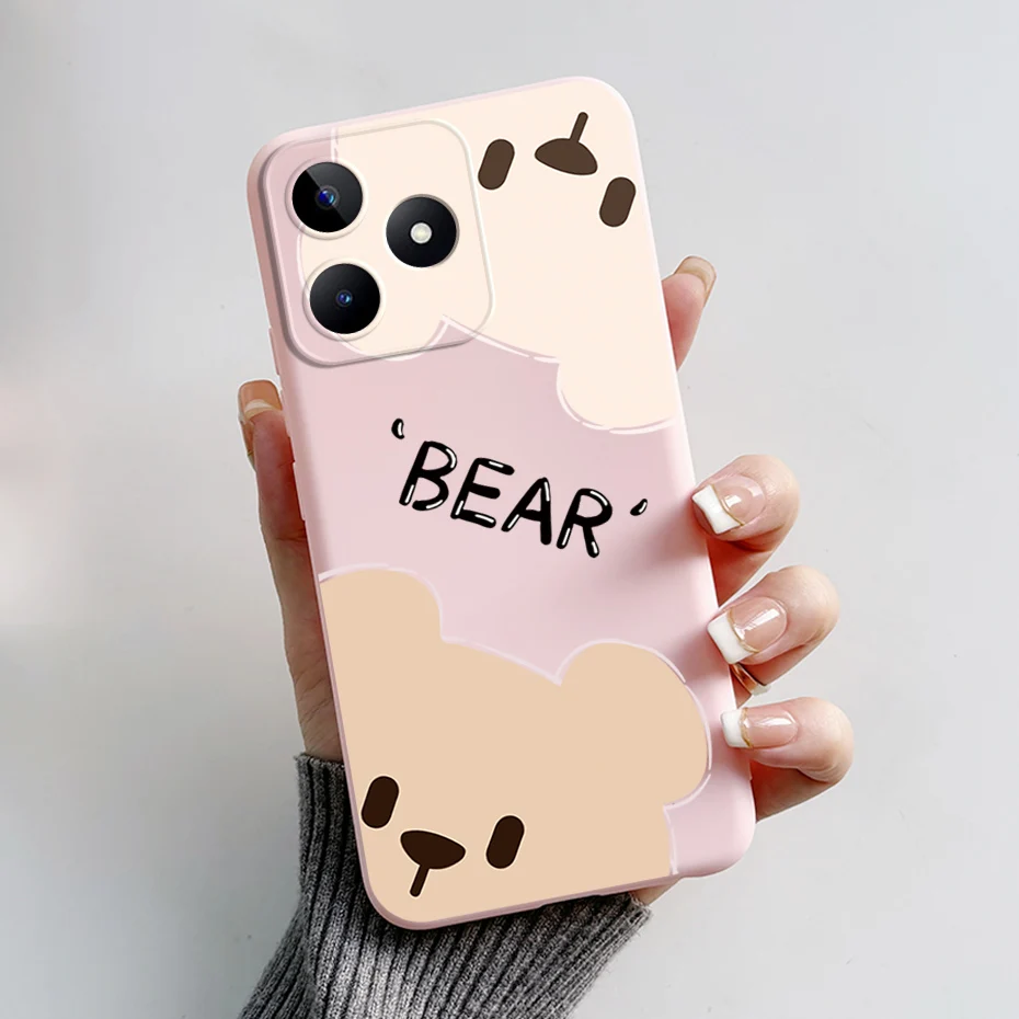 Cute Bear & Frog Silicone Soft Back Cover - Fun Cartoon Case
