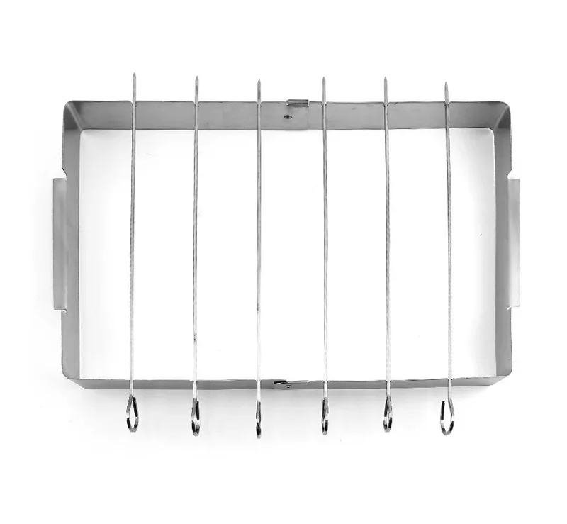 barbecue grill stainless steel folding outdoor BBQ kebab rack simple convenient with barbecue stick hike camp kitchen gadgets