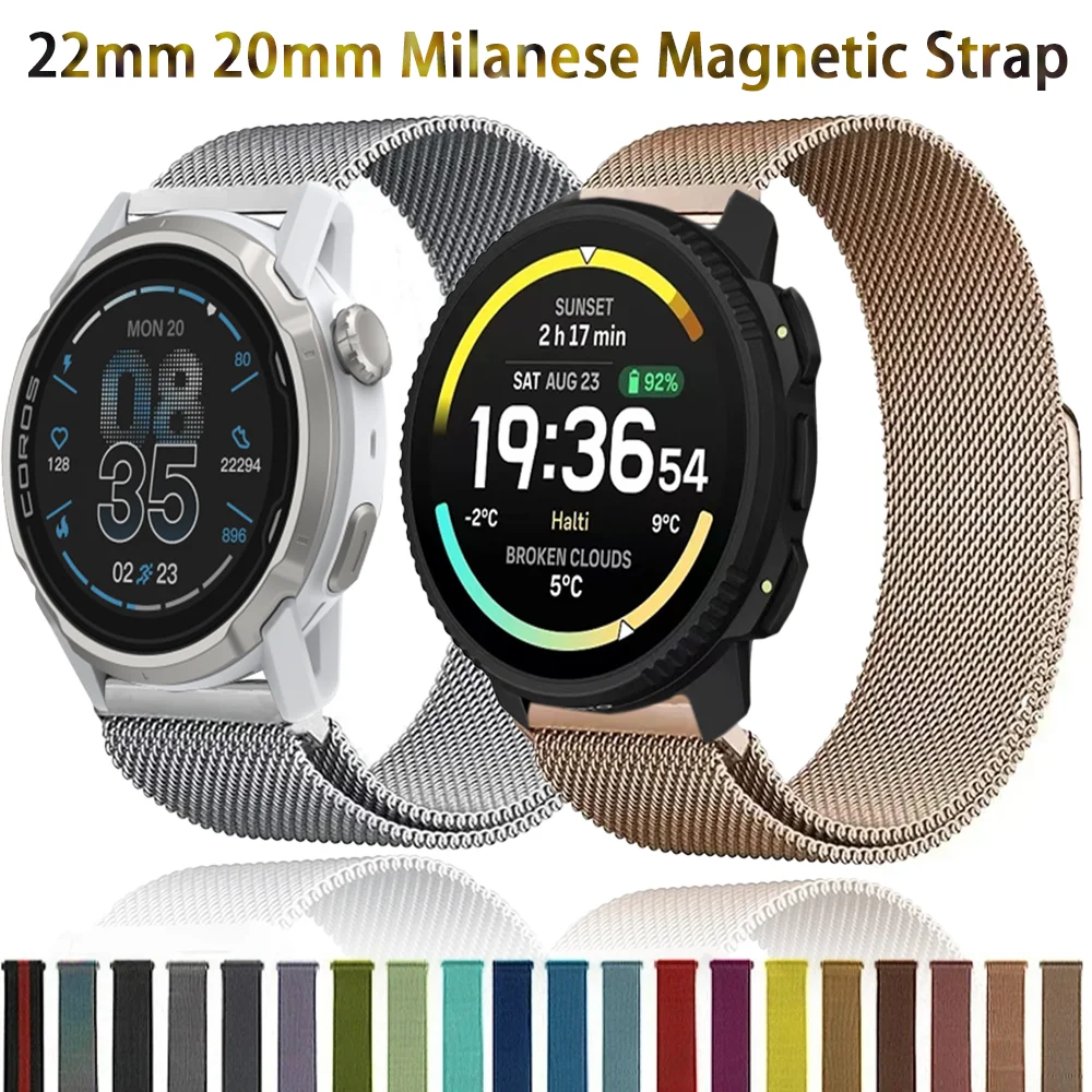 Milanese Magnetic Metal Bracelet Strap, 20mm/22mm Ocean Wristband