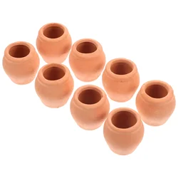 Compact Terracotta Succulent Planter - Mini Ceramic Flower Pot - 2.3X2.3X2.3CM (Orange)