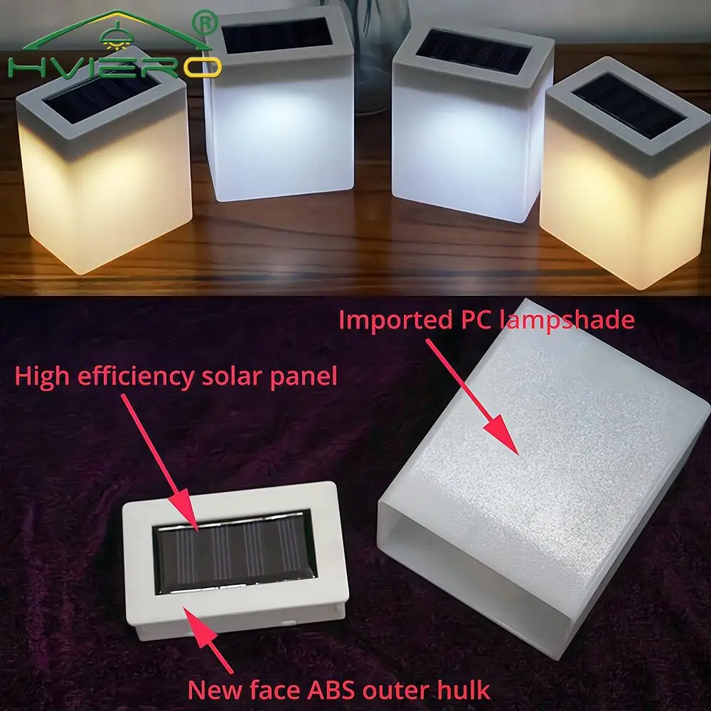 Description Picture 3 of itemLED Solar Night Light Square Corridor Wall Lamp Outdoor Courtyard Park Garden Villa Lawn Fence Eaves House Waterproof Decoration
