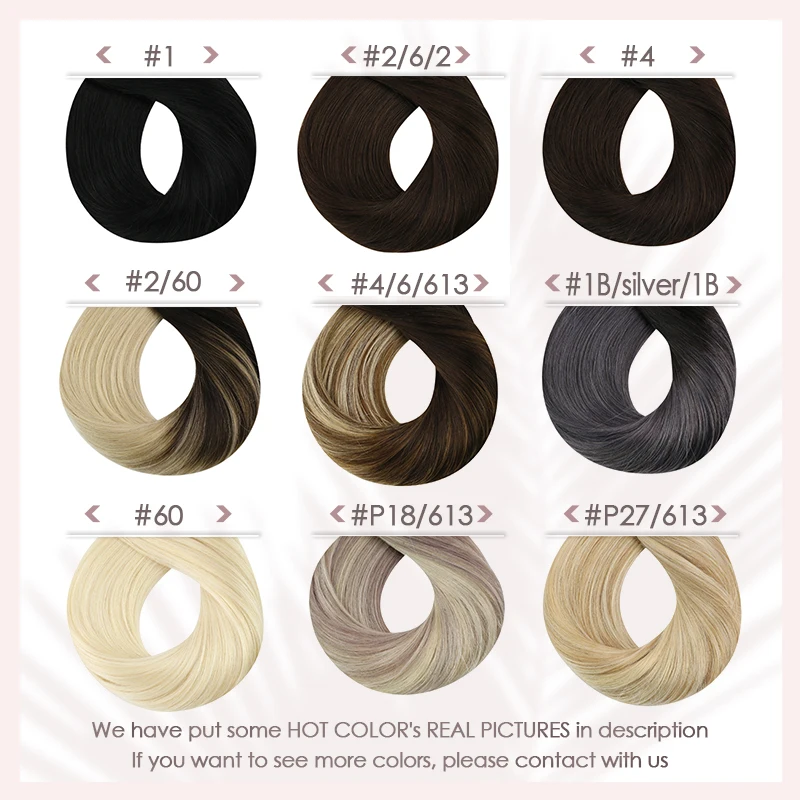 [15 Colors] Ugeat Micro Link Hair Extensions Human Hair 14-24" 1g/1s Machine Remy 50g/100g Micro Bead Extensions Balayage