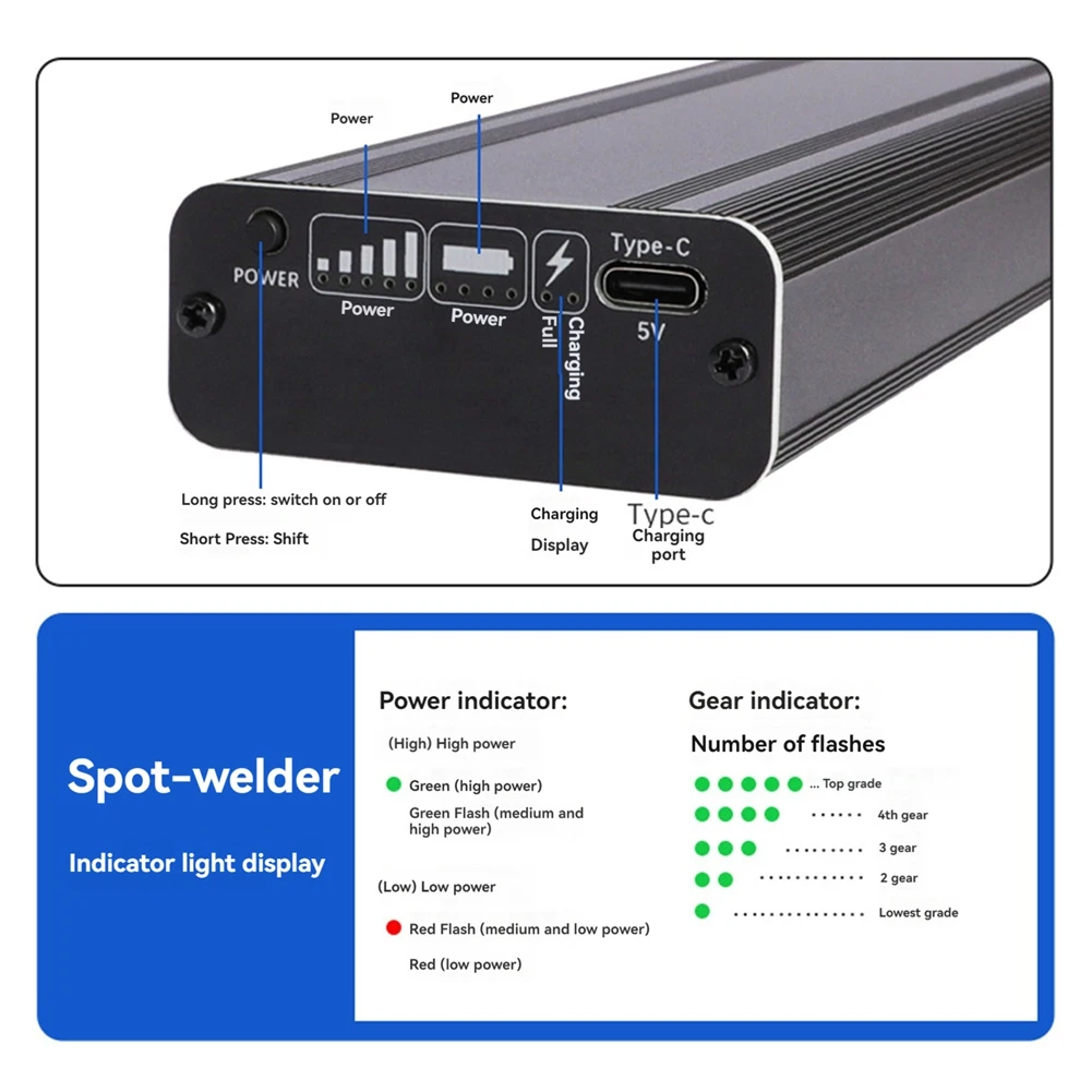 DIY Portable Handheld Battery Spot Welder Nickel Strip And Nickel Belt Welding For 18650 Lithium Battery Black 3