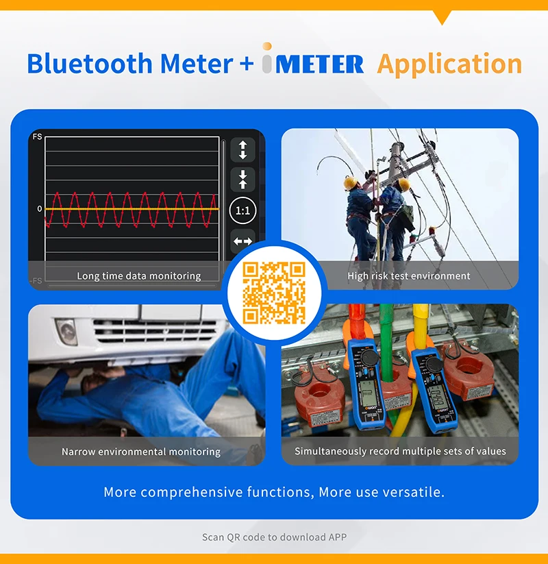 CM2100 CM2100B Digital Multimeter High-Precision 20000 Count AC/DC Current Clamp