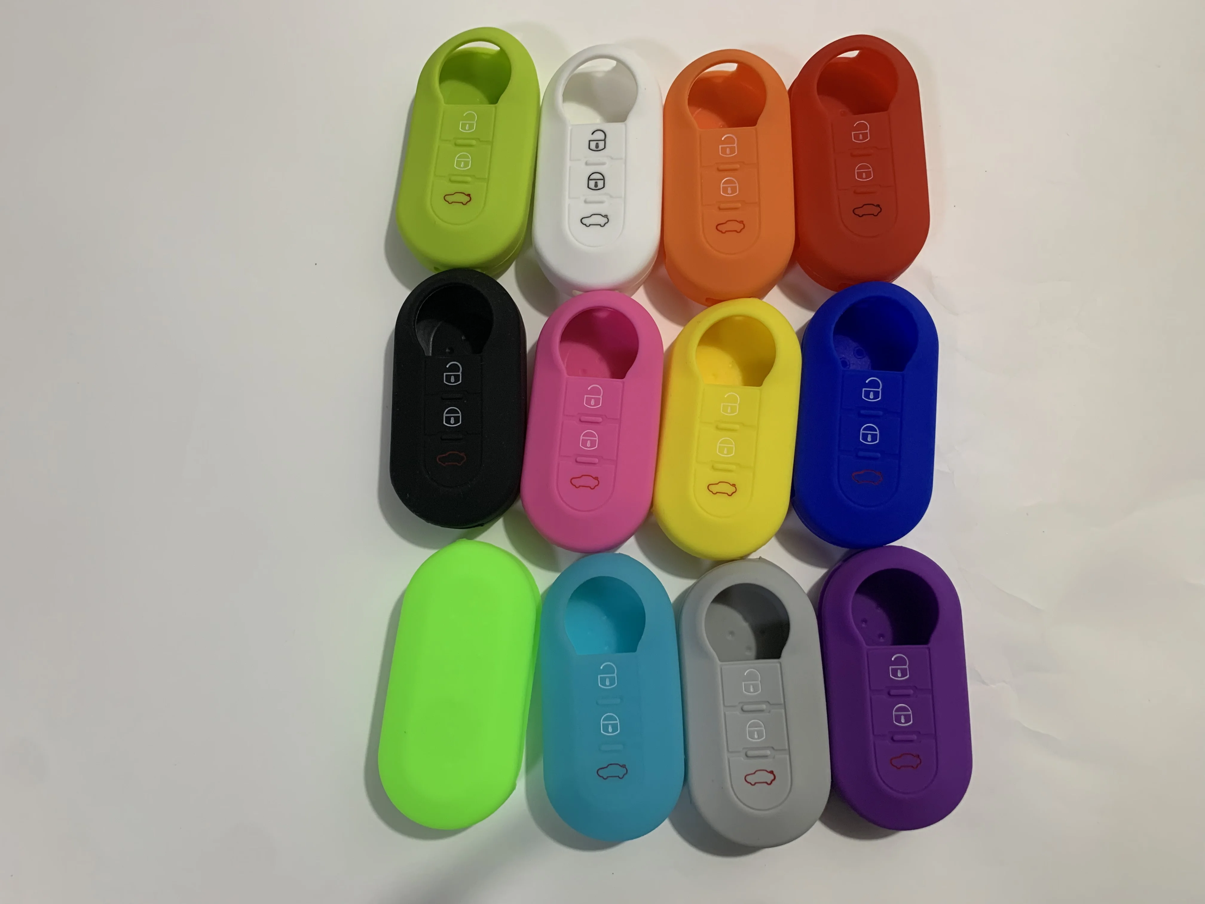 Silicone Remote Key Cover Case 3 Button Fit For Fiat 500 PANDA PUNTO BRAVO LANCIA YPSILON STILO DUCATO DELTA key case,key case cover,remote control case cover
