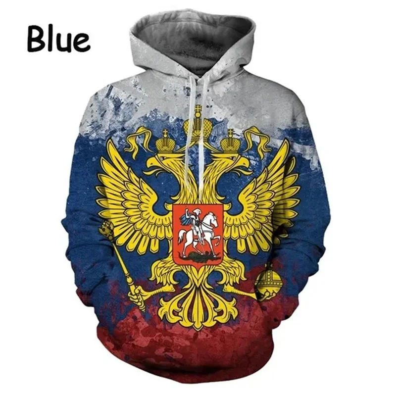 thumbnail image 1 of Sudadera con capucha de manga larga para hombre, con estampado 3D de bandera rusa, sudadera informal de talla grande, sudadera con capucha para hombre, ropa de calle con personalidad, 1 of 5