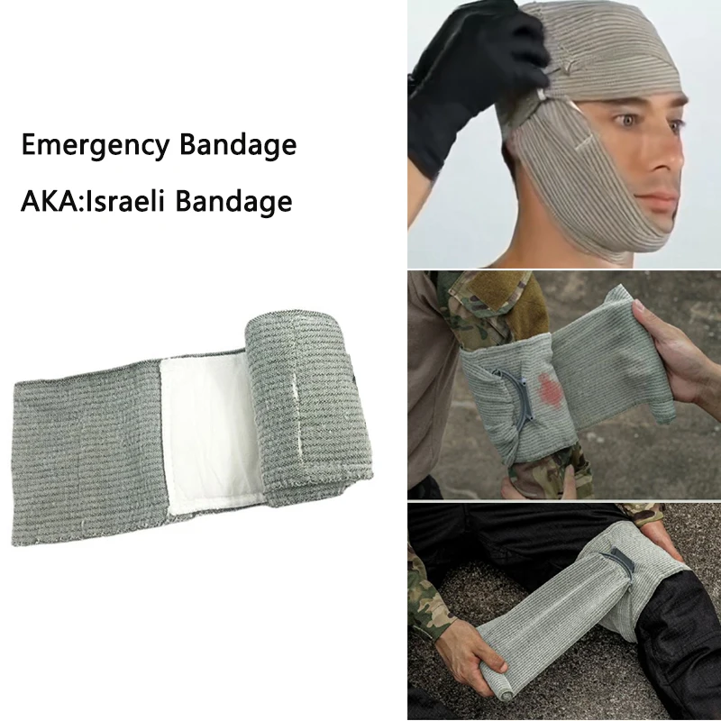 

Military Medical Rescue Israel Emergency Bandage Wrap Trauma Wound Dressing Combat Battle Compression Tactical First Aid IFAK