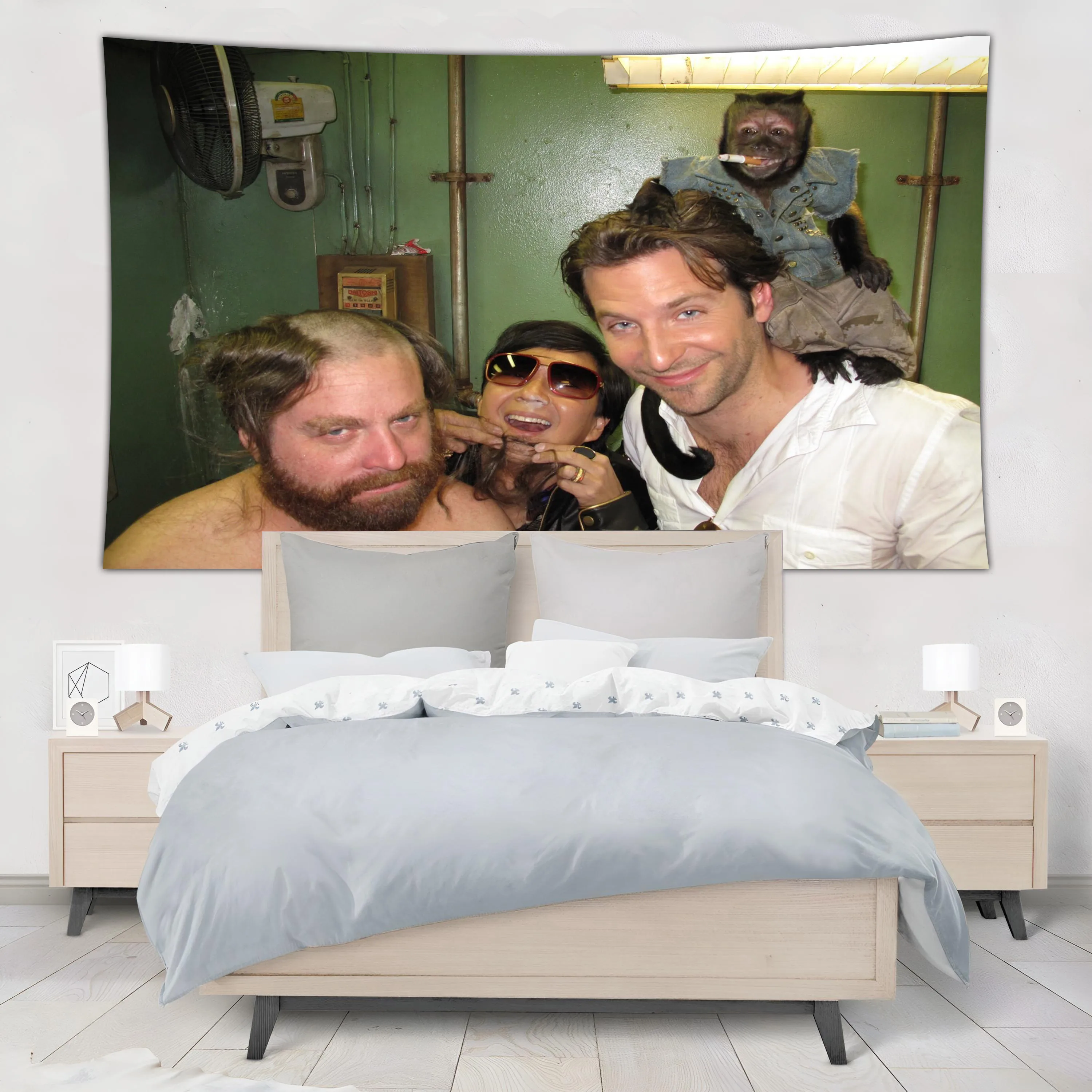 Hangover Meme Template Tapestry: The Ultimate Party Decor for College Dorms  and Film Fans, image size:3000x3000