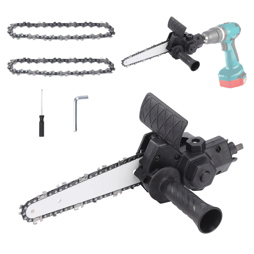 The Chainsaw Drill Attachment Tools Practical 23 X 8 X 7 Cm DIY 4 Inch/6 Inch Alloy Black Electric Chainsaws Accessory Set 1pc piston stop white accessory tools spare 13 72 10mm block plug cut off for chainsaws models reliable useful