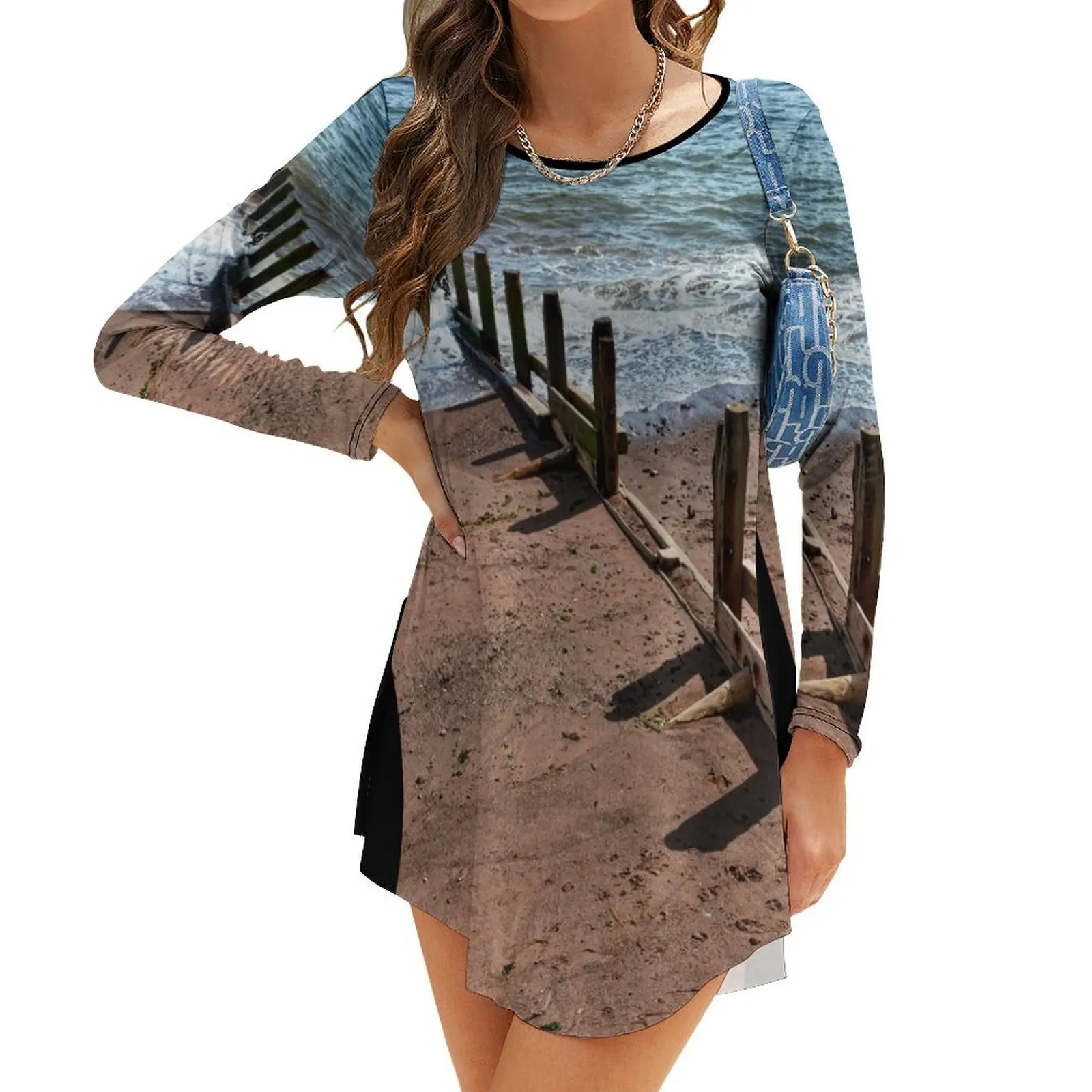

Sea Groyne Long-Sleeve Dress ceremony dresses dress women summer 2024