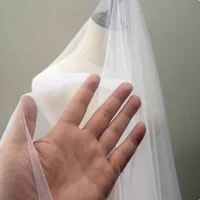 White Ivory Beige Off White 150cm Width Soft Mesh Tulle Fabric Swiss Sheer Tulle for Illusion Bridal Veils Wedding Dress