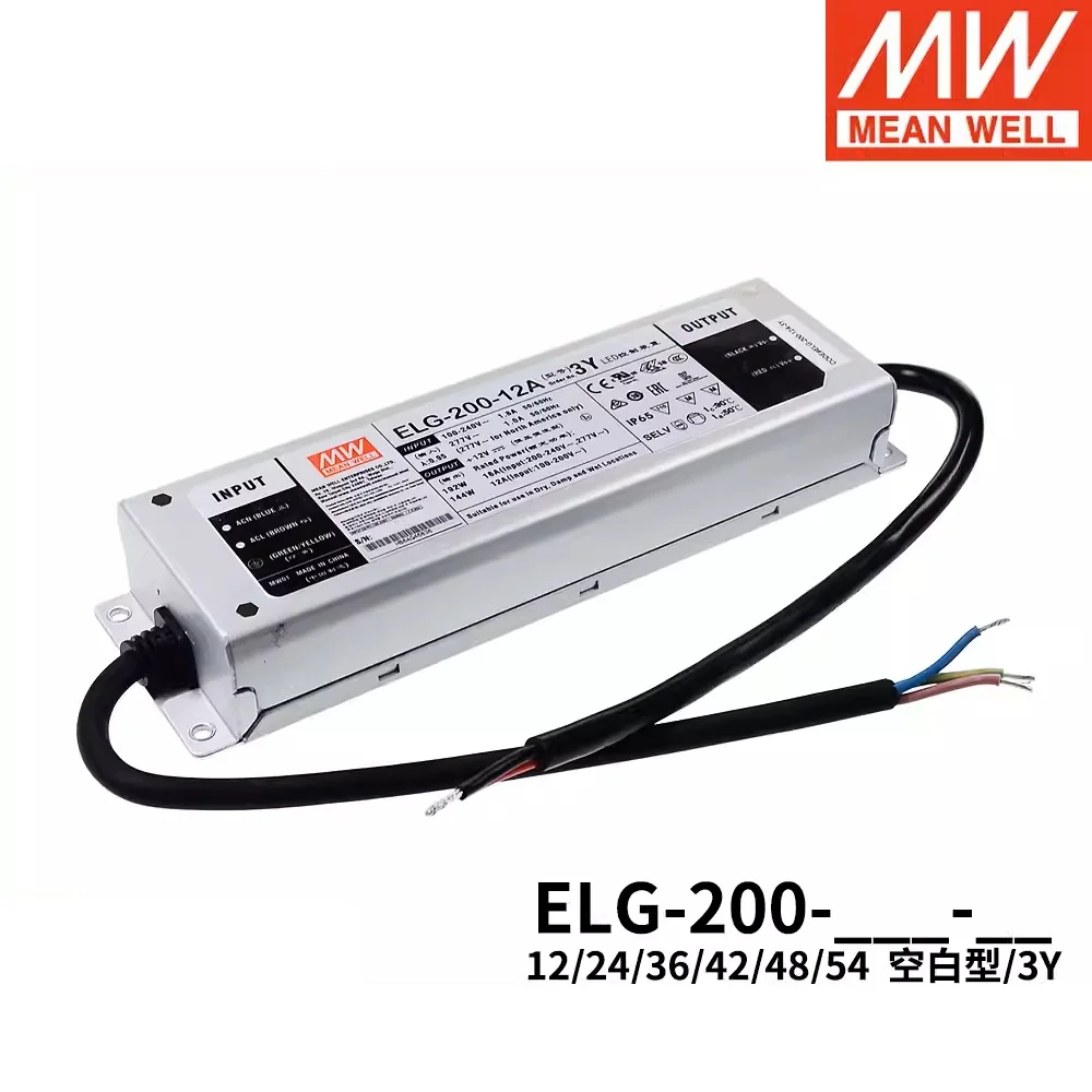 MEAN WELL ELG-200 ELG-200-12B-3Y ELG-200-24B-3Y ELG-200-36B-3Y ELG-200-42B-3Y ELG-200-48B-3Y ELG-200-54B-3Y, 144 20