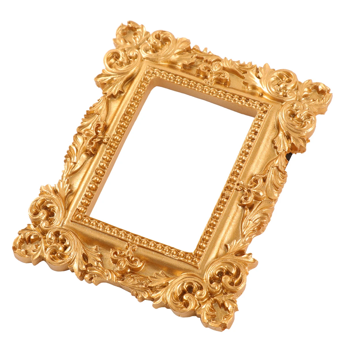 Pin On Wall Frames 1pc Retro Style Golden Leaves Resin Desktop Picture Frame Adornment For