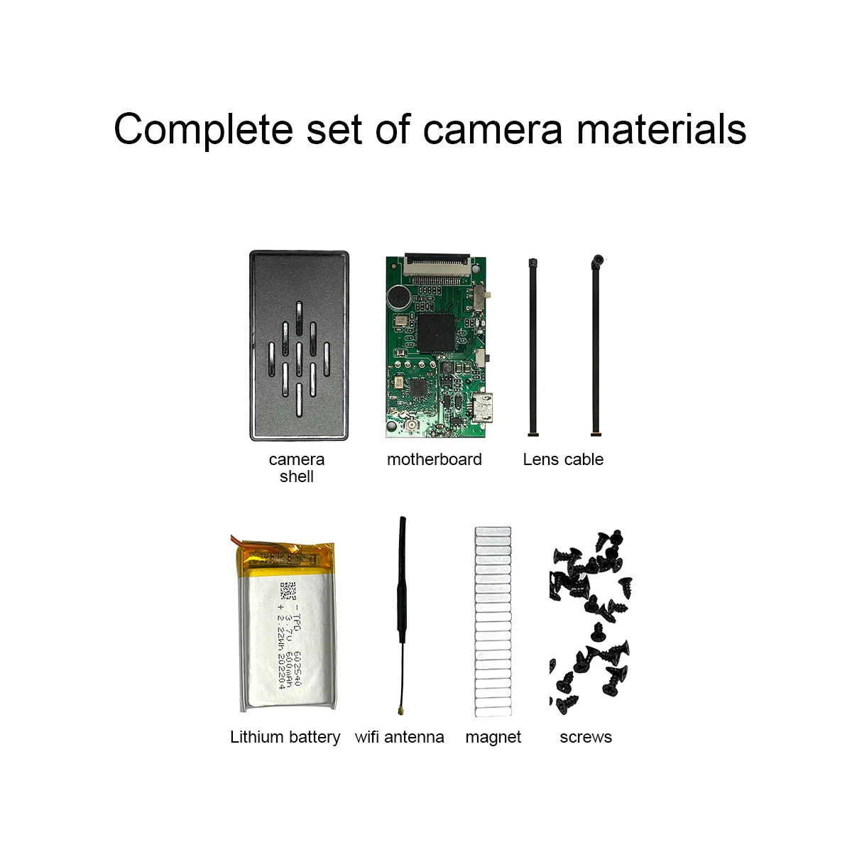 Camera Module Wifi monitoring 200 megapixel CCTV motherboard with microphone 1080P 185mm length module fixed focal length 24-pin DVP MIP I int