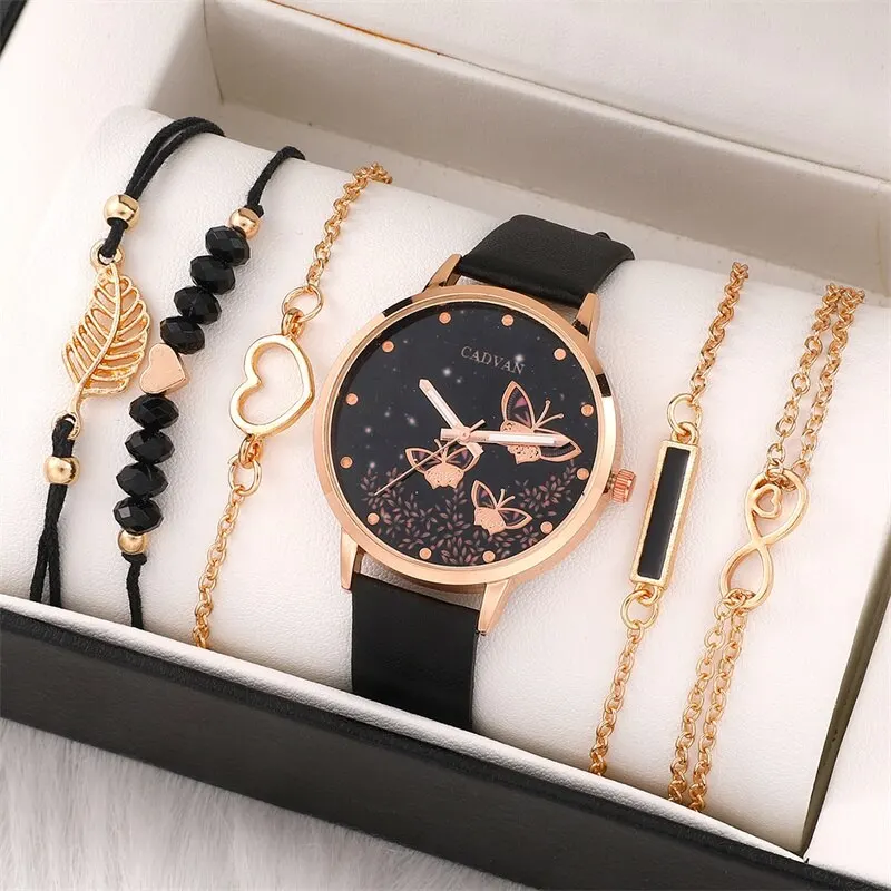JSDDE Cadeau Pour Fête Des Mères Cadeau Mères Montre Femme Montre Chat Montre Rétro Bracelet En