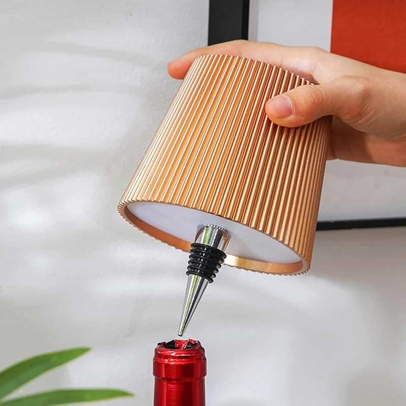 LED Wine Bottle Wireless Bottle Lamp Shade For Liquor Bottles 3 Color Stepless Dimming Wine Lights For Bars