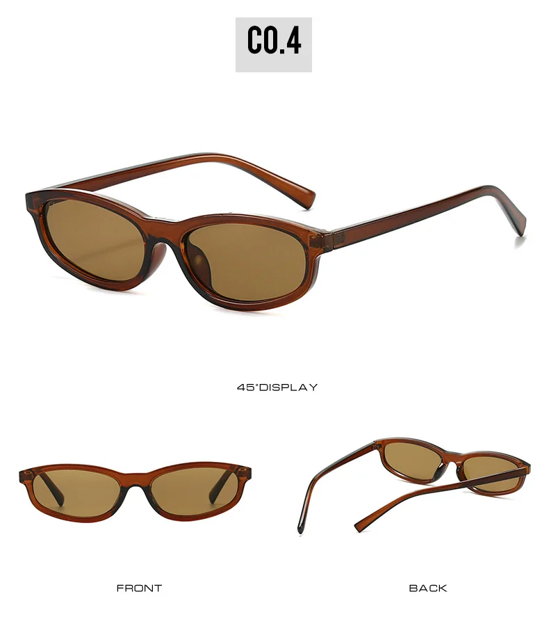 Luxusmarke Designer Kleiner Rahmen Y2K Sonnenbrille Damen Für Männer 2025, beliebte Sonnenbrille Vintage Punk Hip Hop Outdoor Schatten UV400 – Detail 14