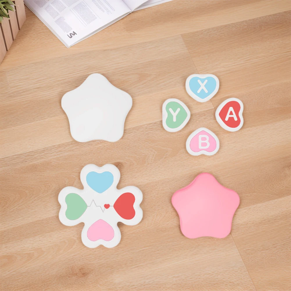 Cute D-Pad Button Caps Silicone Thumb Grips Set ABXY Key Buttons Sticker for Nintendo Switch2 Joy-Con