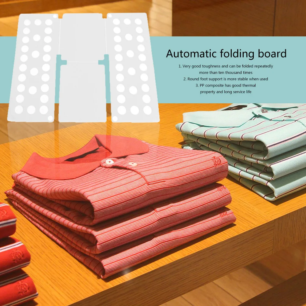 Clothes Folding Board Adjustable Color Garment Holder Plastic Wardrobe  Storage