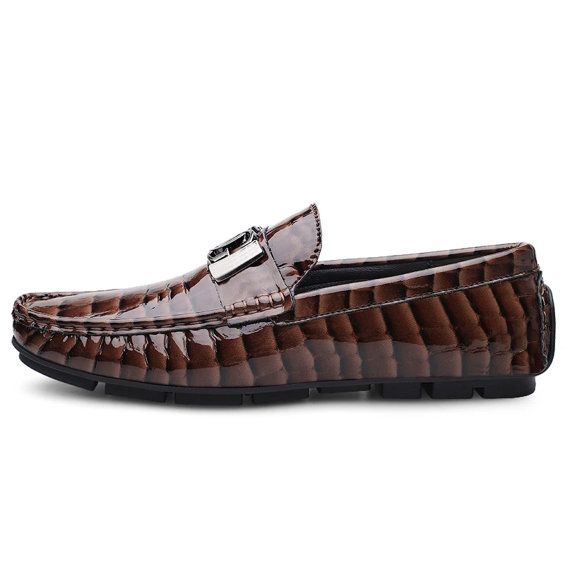 Spring Autumn Mens Patent Leather Shoes Men Loafers Luxury Slip On Loafer Shoes Size 38-45 Dropshipping 6