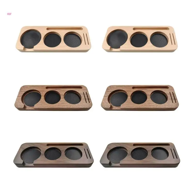 

Wood Coffee Filter Tamper Holder Espresso Coffee Stand Tray 51/58mm Coffee Maker Support Base Rack Coffee Accessories