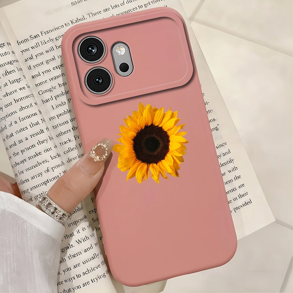 Multicolor Hearts Print Liquid Silicone Soft Shockproof Protective Phone Case