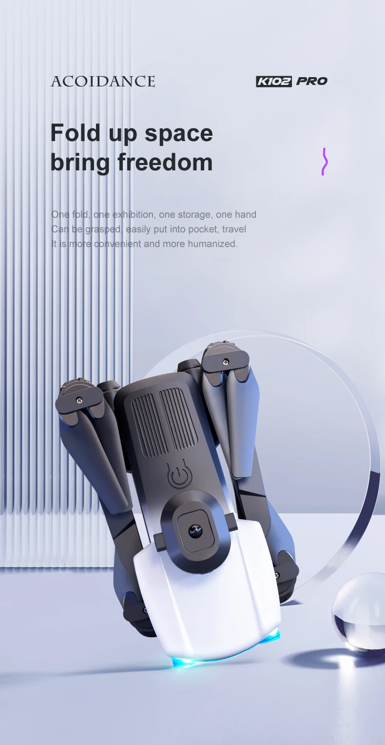 K102 Pro Drone, acoidance k1oz pro fold up