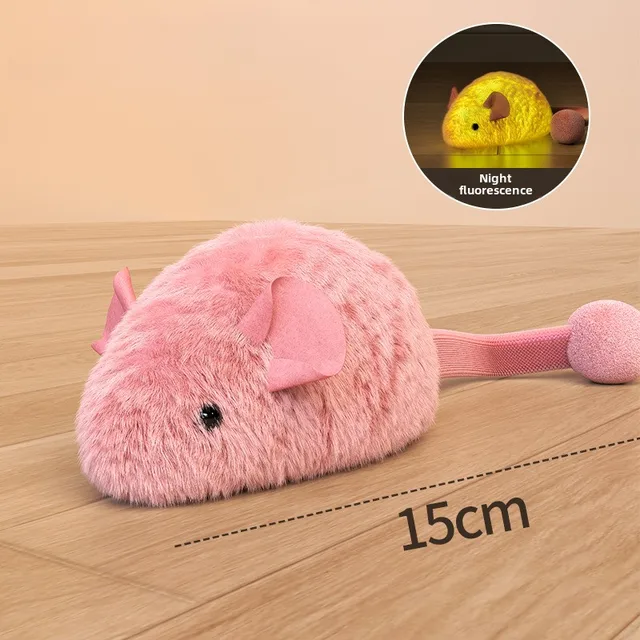 Interactive Cat Toys- Plush Simulation Mice for Indoor Kittens,Self-Playing Chew Toys for Pet Cats,Cute Mouse-Shaped Kitten Toys 2