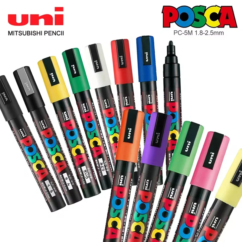 Posca Marker Pen Acrylic Paint PC-1M 3M 5M Full Color Art Supplies Stationery Painting Graffiti permanent marker pen,marker pens,color marker pens,permanent marker,pen marker,paint marker pen,markers pen,marker pen,acrylic paint markers,art marker pens