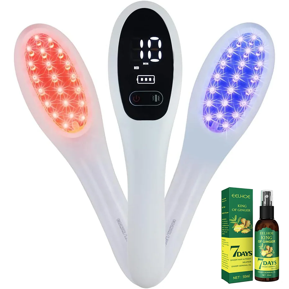 

Portable Comb for Hair Growth, Red and Blue Light Therapy, Eliminate Hair Loss, Prevent Hair Loss, Promote Hair Growth