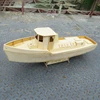 Inland River Tugboat Wooden Kit Small Wooden Boat Handmade Assembly Boat Model Toy 1