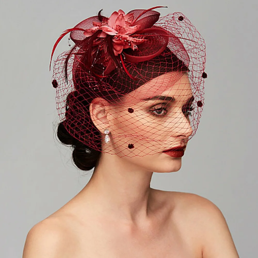 Hochzeit Kopfschmuck Multi Farben Fascinator Haarnadel Braut Kopfbedeckung Hut Haarnadel Haarnadeln – Detail 2